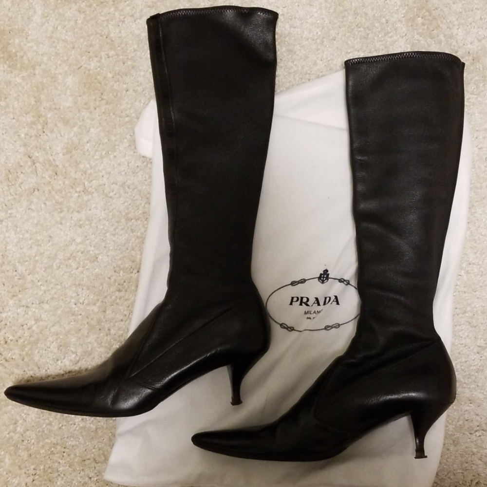 Prada black boots - Nappa Stretch Nero